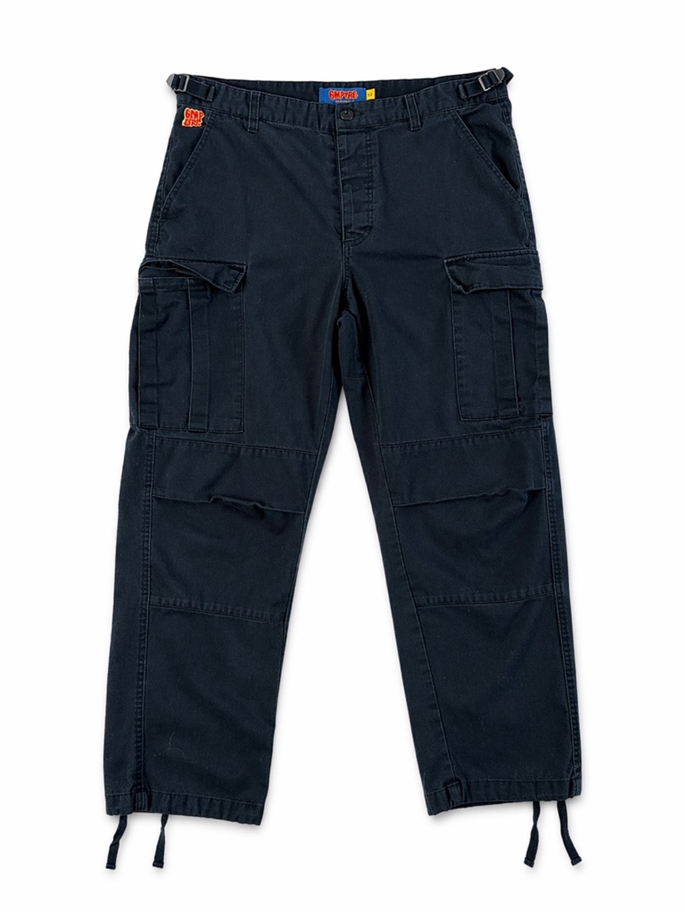 Empyre Black Cargo Pants Utility Skate Adjustable Waist Drawstring Hem 32